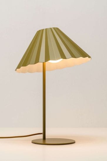 Houseof. Green The Pleat Table Lamp by Emma Gurner