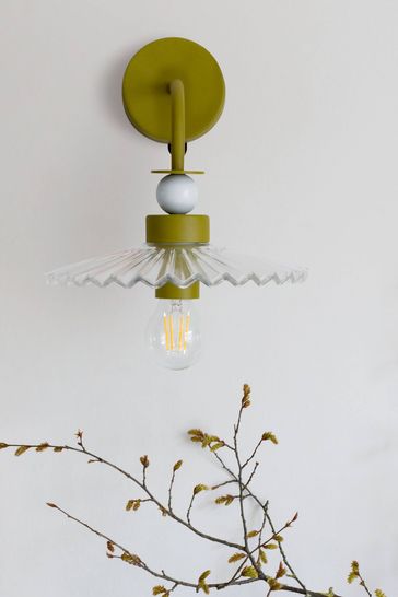 Houseof. Green The Ribbed Wall Lamp by Emma Gurner