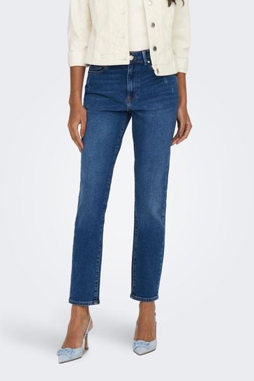 ONLY Blue Stretch Straight Emily Jeans