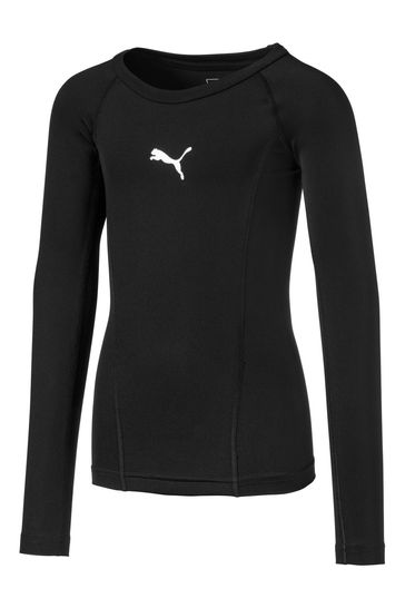 Puma Black Baselayer Long Sleeve Kids' T-Shirt