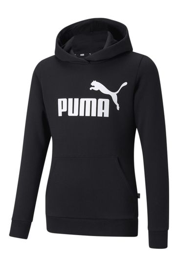 Puma Black Essentials Logo Youth Hoodie