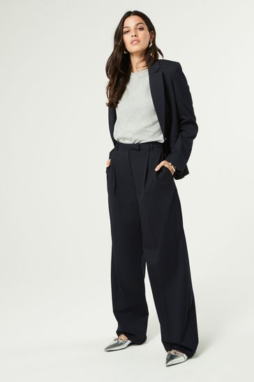 Next navy wide leg trousers best sale