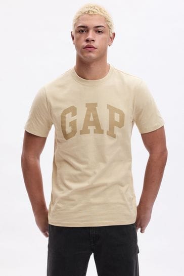 Gap Brown Everyday Soft Logo Short Sleeve Crew Neck T-Shirt