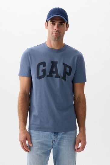 Gap Blue Everyday Soft Logo Short Sleeve Crew Neck T-Shirt