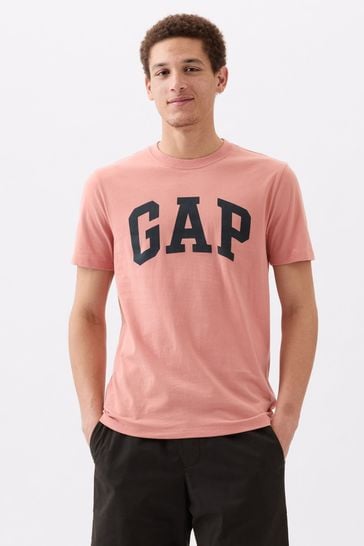 Gap Pink Everyday Soft Logo Short Sleeve Crew Neck T-Shirt