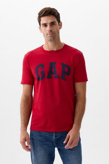 Gap Red Everyday Soft Logo Short Sleeve Crew Neck T-Shirt