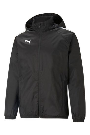 Puma Black teamLIGA All-Weather Mens Football Jacket