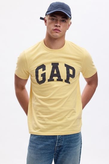 Gap Yellow Everyday Soft Logo Short Sleeve Crew Neck T-Shirt