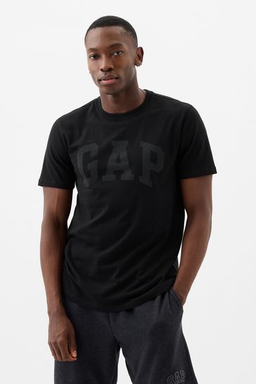 Gap Black Everyday Soft Logo Short Sleeve Crew Neck T-Shirt