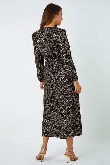 Buy Roman Black Shimmer Star Corsage Midi Dress from Next Ireland
