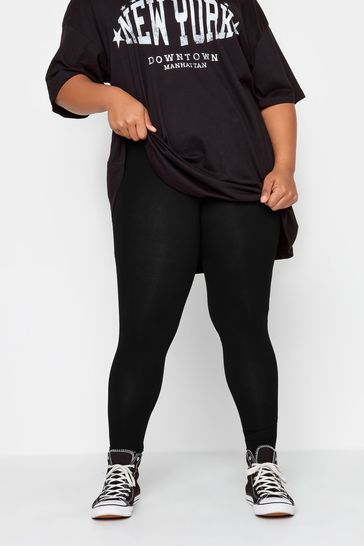 Buy Yours Curve Black Tummy Control Soft Touch Stretch Leggings
