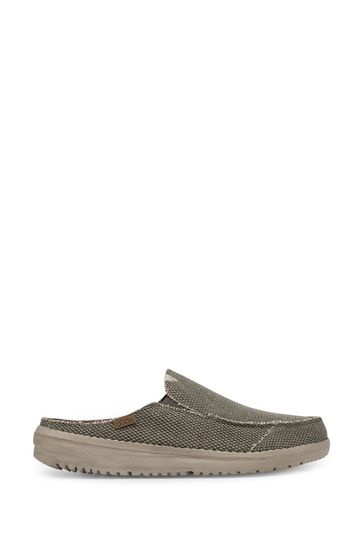HEYDUDE Grey Marty Braided Mules