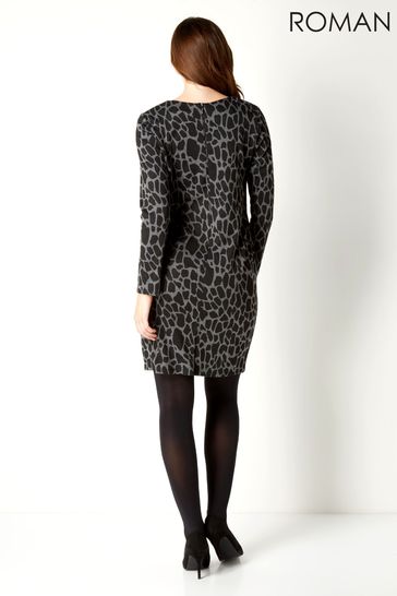 animal print dress with pockets