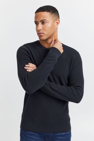 Blend Black Crew Neck Knitted Sweater