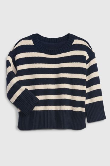 Blue and new arrivals grey striped sweater