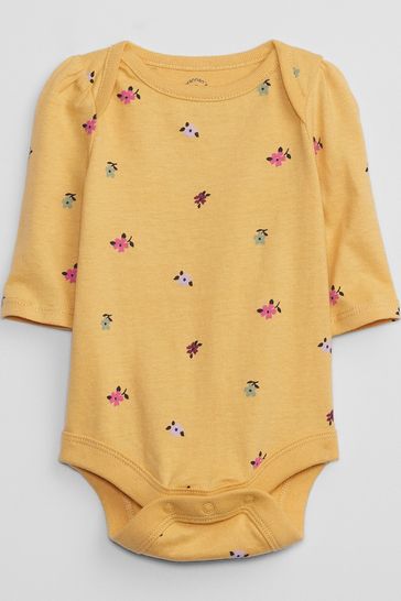 Yellow long sleeve bodysuit baby shop