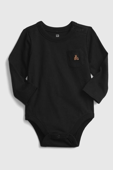 Gap Black Long Sleeve Baby Bodysuit