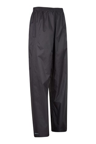 Mountain Warehouse Black Pakka Womens Waterproof Overtrousers