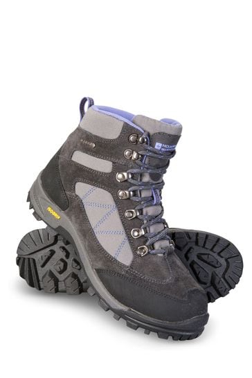 Mountain Warehouse Grey Storm Womens Waterproof Isogrip Walking Boots