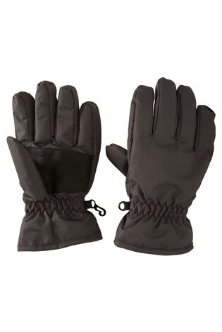 Mountain Warehouse Black and Grey Kids Ski Gloves