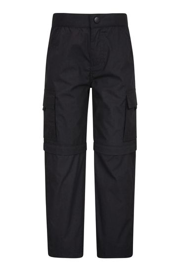 Mountain Warehouse Black Mountain Warehouse Active Kids Convertible Trousers