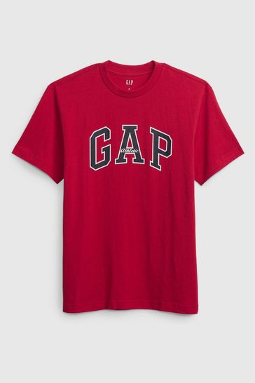 Buy Gap Red Archive Arch Logo T Shirt from Next Luxembourg