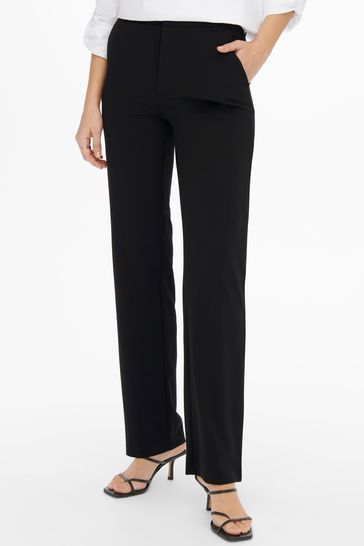 JDY Black Straight Leg Smart Trouser