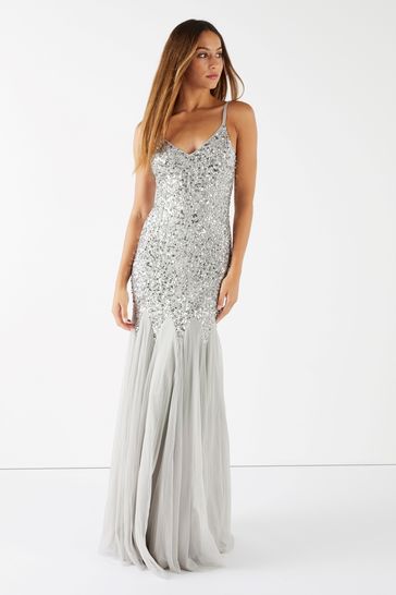 grey sparkly dress Big sale - OFF 76%