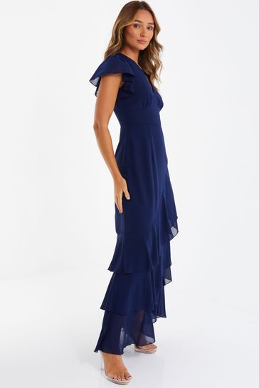 Quiz navy maxi hotsell dress