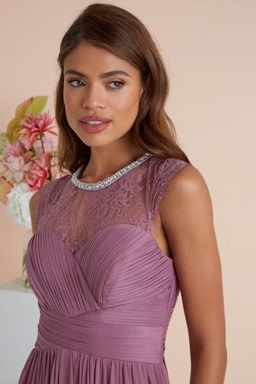Lipsy elsa lace sleeve mesh shop maxi dress