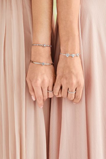 Buy Jon Richard Rose Gold Plated Crystal Center Stone Tennis