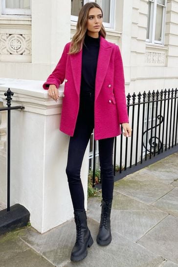 Pink lipsy coat discount