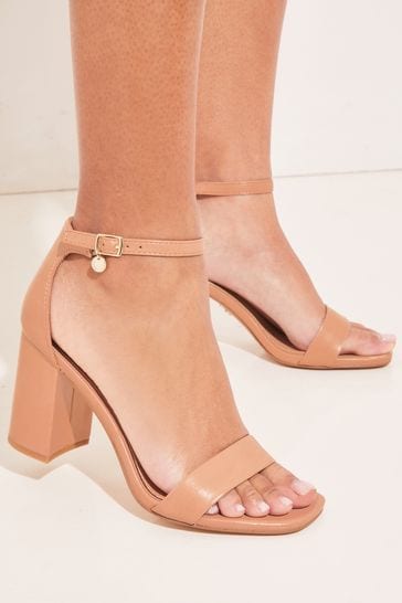 Nude block mid deals heels
