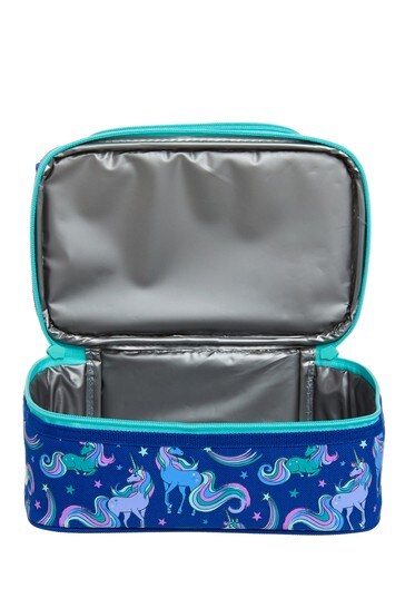 Smiggle Blue Good Vibes Double Decker Lunchbox