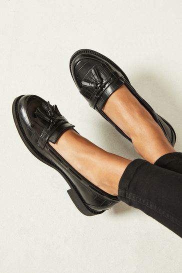 Wide fit hot sale tassel loafers