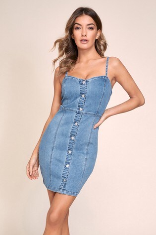 denim dress strappy