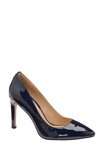 Blue patent court shoes clearance