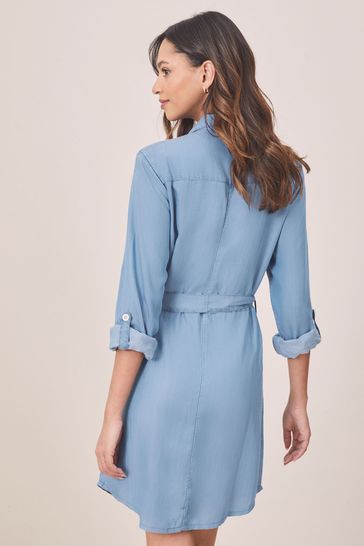 Lightweight denim 2025 shirt dress