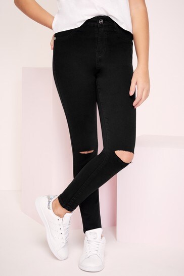 girls black skinny jeans