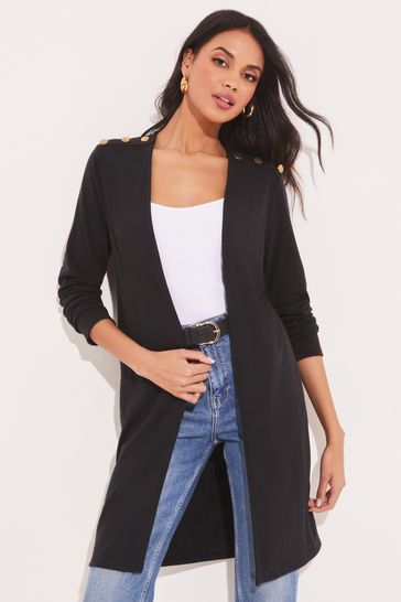 Longline cardigan with buttons discount