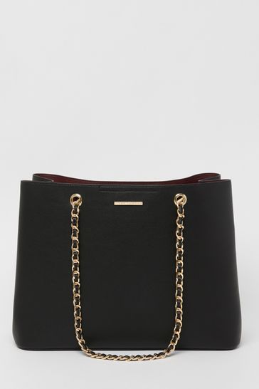 Buy Lipsy Black Chain Shopper Tote Bag from Next Luxembourg