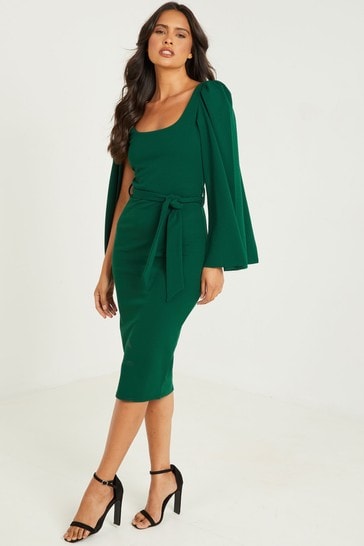Quiz tie discount belt midi dress