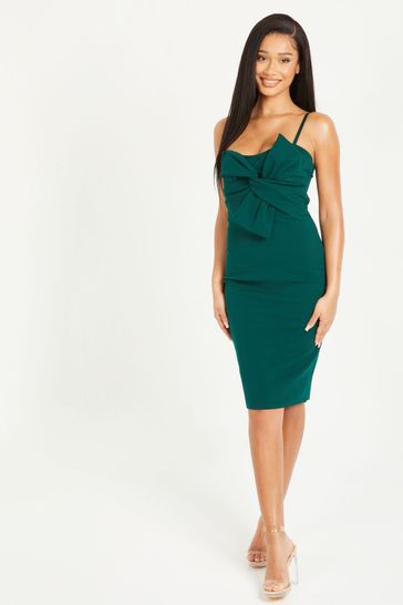 Bow front midi dress sale