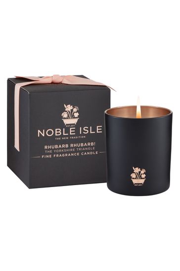 Noble Isle Rhubarb Rhubarb! Single Wick Candle - The Yorkshire Triangle -  Bittersweet Evocative Aroma