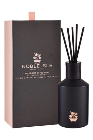 Noble Isle Rhubarb Rhubarb! Scented Reed Diffuser - The Yorkshire Triangle - Bittersweet, Evocative Aroma