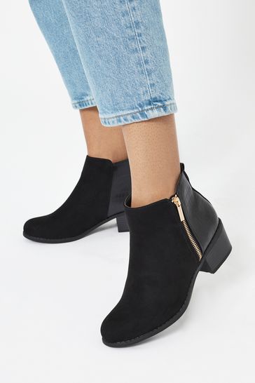 lipsy flat side zip boot