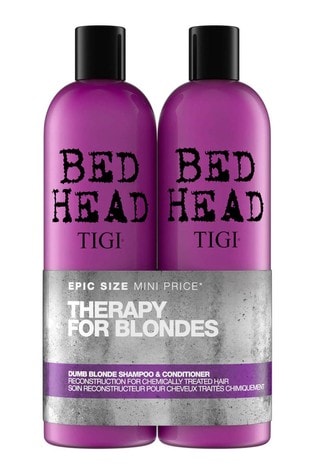 Tigi Bed Head Dumb Blonde Tween Duo Repair Shampoo & Reconstructor Conditioner for Coloured Hair 2x750ml