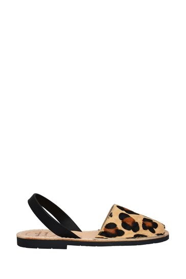Palmaira Sandals Leopard Print Flat Sandals