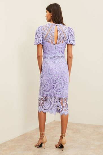 Lipsy purple lace new arrivals dress