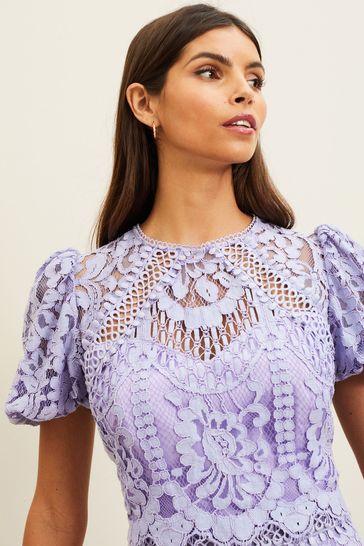 Lipsy lilac lace dress top